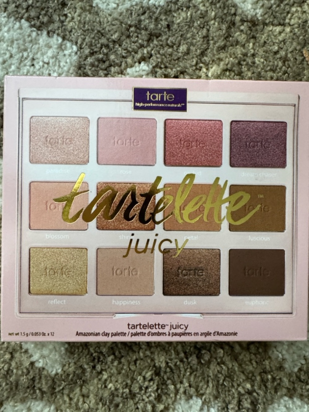 tarte Tartelette Juicy Eyeshadow Palette — Pink, Rose, Gold & Brown Shades